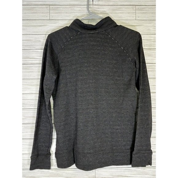 Kate Lord Women's Gray 1/4 Zip Long-Sleeve Pullover Workout SzSmall Black Dog - Picture 2 of 7